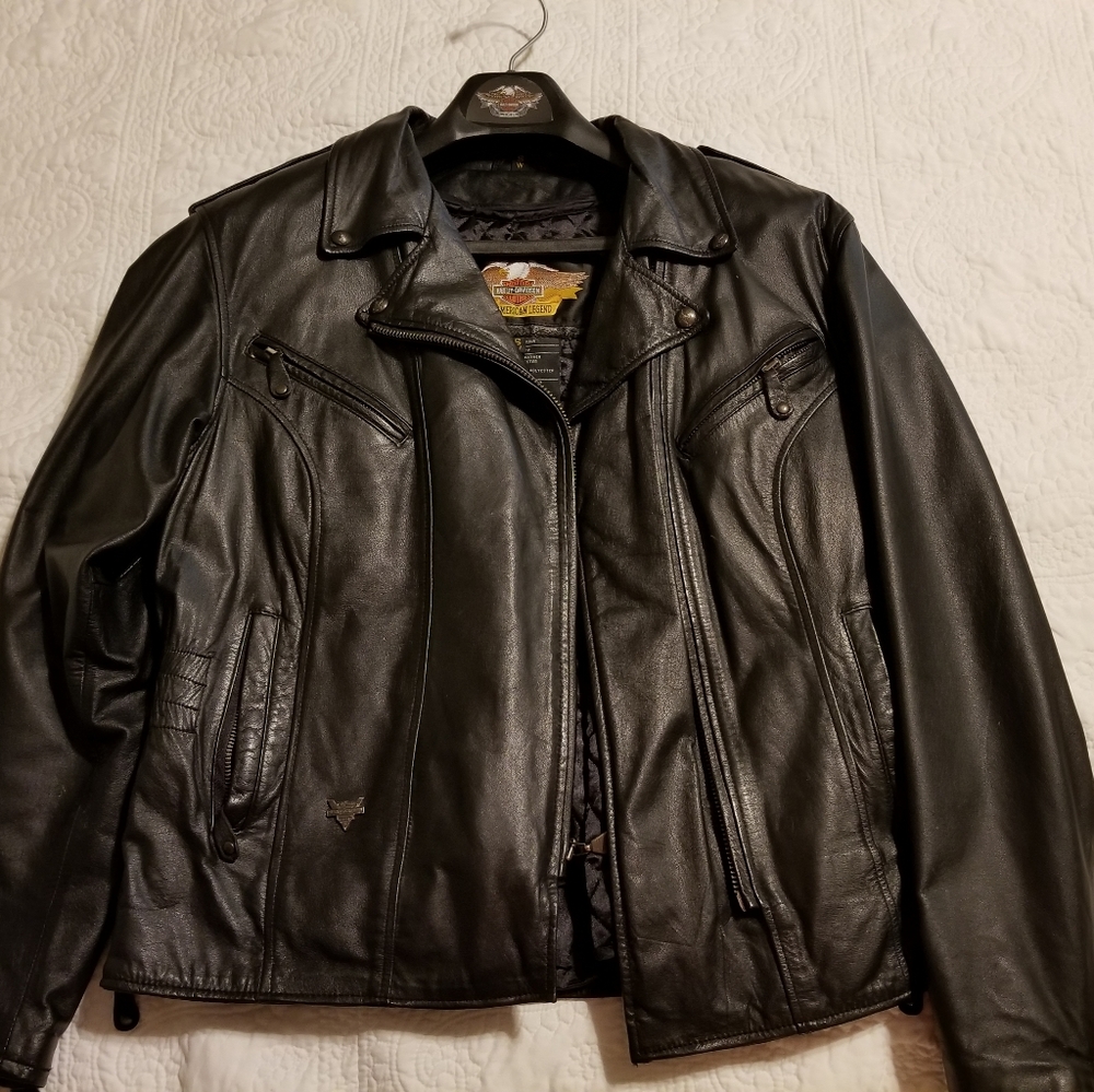 HARLEY DAVIDSON WOMANS MOTORCYCLE LEATHER JACKET